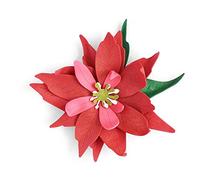 Sizzix Thinlits 665028 - Set 7PK Poinsettia Flower by Olivia Rose | Fustelle in metallo per realizzare biglietti, scrapbooking, artigianato cartaceo e molto altro ancora, grigio, taglia unica