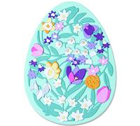 (TG. One Size) Sizzix Thinlits Die Set 15 Pezzi Uovo di Pasqua Floreale intricat