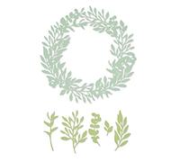 Sizzix Thinlits Dies Wild Leaves Wreath di Lisa Jones, 665287, multicolore, taglia unica