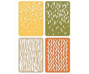 Sizzix Thinlits Infinite Doodles #2 | 666524, fustelle da taglio in metallo sottilissime per scrapbooking, goffratura, diario