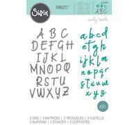 Sizzix Set di fustelle Thinlits Alfabeto by Emily Tootle – 2 pz, Multicolore, Taglia unica
