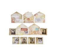 Sizzix Thinlits Set di Fustelle Dettagliate di Tim Holtz per Etichette Vintage e Lavori di Natura - Specimen - 54 Pezzi