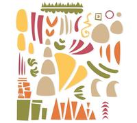 Sizzix Thinlits Infinite Doodles #1 | 666523, Fustelle da Taglio in Metallo sottilissime per Scrapbooking, goffratura, diario, Silver, One Size