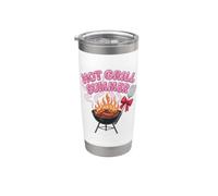 Sizzling Grill Summer Funny BBQ Cookout Sausage Graphic Bicchiere termico in acciaio inox doppia parete