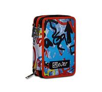 SJ Gang Astuccio Ever Drift Boy 3 zip 3 scomparti Portapenne Azzurro