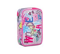 SJ Gang Astuccio Scuola Speed Case, Rosa, Portapenne Mono Scomparto Con Plance Amovibili e Penne, Matite, Colori, Accessori Zaino, Elementari, Medie, Bambina