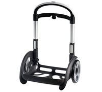 SJ GANG Be Box - Carrello Trolley Scuola, Carrellino Blocca Zaino- Maxi Ruote - Carrellino Richiudibile - Scuole Elementari e Medie - Nero