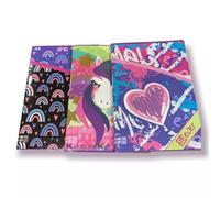 SJ Gang Ever Girl, Set 5 Quaderni Maxi con Rigatura A, 1a-2a Elementare, Design Unicorno e Arcobaleno