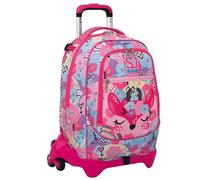Sj Gang Pinkhugs Zaino Scuola con Trolley Jack-3wd+