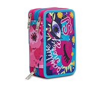 SJ Gang Selezione di cancelleria Varzi dal 1956 Seven Faces SJ Girl Astuccio per matite completo organizzato con 3