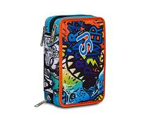 SJ GANG STYLE JAM GANG Astuccio 3 Zip Astuccio 3 Zip, Bambini e ragazzi, Multicolore, Taglia Unica