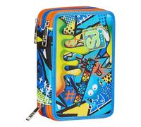 ASTUCCIO scuola 3 ZIP seven SJ GANG pencil case SPHERE FULL tre piani BOY comple