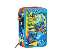 ASTUCCIO scuola 3 ZIP seven SJ GANG pencil case SPHERE FULL tre piani BOY comple