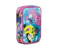 SJ GANG STYLE JAM GANG Astuccio Scuola Monoscomparto Bambina - Speed Case - CRITTY BOY - Con Penne, Matite, Colori, Plance Amovibili - Rosa