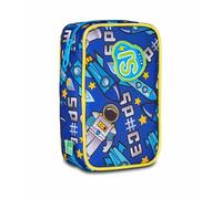 SJ GANG STYLE JAM GANG Astuccio Scuola Speed Case, Blu, Portapenne Mono Scomparto con Plance Amovibili, Completo Di Penne, Matite, Colori, Accessori Zaino, Scuola Elementare, Bambino