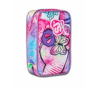 SJ GANG STYLE JAM GANG Astuccio Scuola Speed Case, Rosa, Portapenne Mono Scomparto con Plance Amovibili, Completo Di Penne, Matite, Colori, Accessori Zaino, Scuola Elementare, Bambina