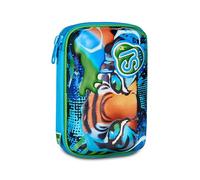 SJ GANG STYLE JAM GANG Astuccio Scuola Speed Pad + Air Tiger, Blu, Portapenne Mono Scomparto con Plance Amovibili, Completo Di Penne, Matite, Colori, Accessori Zaino, Scuola Elementare, Bambino