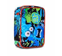 SJ GANG STYLE JAM GANG Astuccio Scuola Speed Pad, Blu, Portapenne Mono Scomparto con Plance Amovibili, Completo Di Penne, Matite, Colori, Accessori Zaino, Scuola Elementare, Bambino