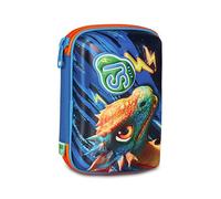 SJ GANG STYLE JAM GANG Astuccio Scuola Speed Pad + Dragon Glide, Blu, Portapenne Mono Scomparto con Plance Amovibili, Completo Di Penne, Matite, Colori, Accessori Zaino, Scuola Elementare, Bambino