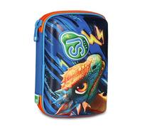 SJ GANG STYLE JAM GANG Astuccio Scuola Speed Pad + Dragon Glide, Blu, Portapenne Mono Scomparto con Plance Amovibili, Completo Di Penne, Matite, Colori, Accessori Zaino, Scuola Elementare, Bambino