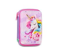 SJ GANG STYLE JAM GANG Astuccio Scuola Speed Pad + Fable Journey, Rosa, Portapenne Mono Scomparto con Plance Amovibili, Completo Di Penne, Matite, Colori, Accessori Zaino, Scuola Elementare, Bambina