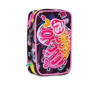 SJ GANG STYLE JAM GANG Astuccio Scuola Speed Pad, Multicolore, Portapenne Mono Scomparto con Plance Amovibili, Completo Di Penne, Matite, Colori, Accessori Zaino, Scuola Elementare, Bambina