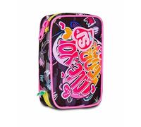 SJ GANG STYLE JAM GANG Astuccio Scuola Speed Pad, Multicolore, Portapenne Mono Scomparto con Plance Amovibili, Completo Di Penne, Matite, Colori, Accessori Zaino, Scuola Elementare, Bambina