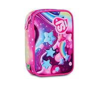 SJ GANG STYLE JAM GANG Astuccio Scuola Speed Pad Plus SOFT POUCH GIRL, Multicolore, Portapenne Monoscomparto Attrezzato, 45 pezzi, Planche amovibili, Accessori Zaino, Scuola elementare, Bambina