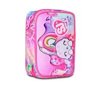 SJ GANG STYLE JAM GANG Astuccio Scuola Speed Pad, Rosa, Portapenne Mono Scomparto con Plance Amovibili, Completo Di Penne, Matite, Colori, Accessori Zaino, Scuola Elementare, Bambina
