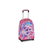 SJ GANG STYLE JAM GANG Big Trolley, 30 L, Doppio Scomparto, Spallacci a scomparsa, Doppio uso, Tasca frontale, Multifunzione, Scuola elementare, Viaggio, Turchese Fluo, Bambini, blu