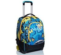 SJ Gang Big Trolley, 2 in 1 Zaino con Cross, Over System Unisex Bambini, Grigio, Taglia Unica