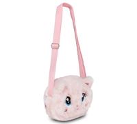 SJ GANG STYLE JAM GANG Borsetta Gattino Per Bambine In Pelliccetta Rosa, Con Tracolla Regolabile, Dettagli Scintillanti E Cursori Personalizzati