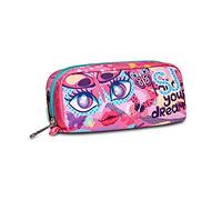 Sj Gang Portapenne Facce, Rosa, Scuola & Tempo Libero