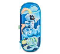 SJ GANG STYLE JAM GANG Portapenne Scuola 3D SPACERIDE, Celeste, Scocche rigide con astronauta in rilievo, Scomparto interno per cancelleria, Accessori Zaino, Scuola elementare, Bambino