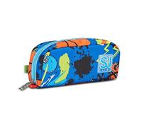 SJ Gang STYLE JAM GANG Portapenne Scuola, Blu, TrickyLed, Bustina con Scomparto Unico Porta Penne, Accessori Zaino, Medie, Superiori, Bambino
