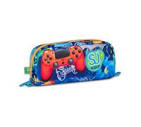 SJ GANG STYLE JAM GANG Portapenne Scuola JOYFUL PINS BOY, Blu, Astuccio con scomparto unico, Capiente e spazioso, Accessori Zaino, Scuola elementare e media, Bambino