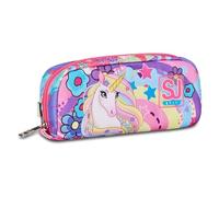 SJ Gang STYLE JAM GANG Portapenne Scuola, Rosa, Unibraid, Bustina con Scomparto Unico Porta Penne, Accessori Zaino, Medie, Superiori, Bambina