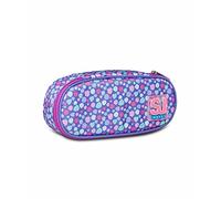 SJ GANG STYLE JAM GANG Portapenne Scuola ROUND PLUS, LOVELY DOTS, Astuccio Monozip con Organizer Interno, Passanti Elastici, Tessuto 100% riciclato
