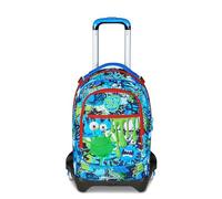 SJ GANG STYLE JAM GANG Trolley Scuola Jack 3 Ruote, Multicolore, 3 in 1, Zaino Triplo Uso con Carrello Sganciabile, 33 L, Zaino Scuola Elementare, Zaino Bambino