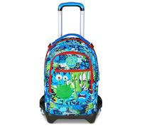 SJ GANG STYLE JAM GANG Trolley Scuola Jack 3 Ruote, Multicolore, 3 in 1, Zaino Triplo Uso con Carrello Sganciabile, 33 L, Zaino Scuola Elementare, Zaino Bambino