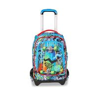 SJ GANG STYLE JAM GANG Trolley Scuola Jack 3 Ruote Sharky Skate, Blu, 3 in 1, Zaino Triplo Uso con Carrello Sganciabile, 33 L, Zaino Scuola Elementare, Zaino Bambino