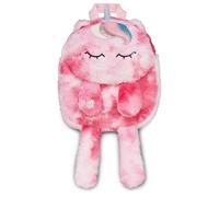 SJ GANG STYLE JAM GANG Zainetto asilo, zaino piccolo, Unicorno Per Bambine In Pelliccia Rosa, Con Spallacci Regolabili, Dettagli Scintillanti E Cursori Personalizzati