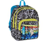 SJ GANG STYLE JAM GANG Zaino Doppio Scomparto Sj Ever, Nero, Tasca Porta Borraccia, Maxi Capienza, Schienale Preformato, Zaino Scuola Elementare, Bambino