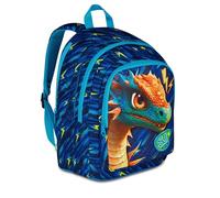 SJ GANG STYLE JAM GANG Zaino Scuola Advanced, Blu, Maxi Ali Estraibili, Doppio Scomparto e Tasca per Borraccia, 29 L, Zaino Scuola Elementare, Zaino Bambino