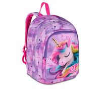 SJ GANG STYLE JAM GANG Zaino Scuola Advanced, Fucsia, Maxi Ali Estraibili, Doppio Scomparto e Tasca per Borraccia, 29 L, Zaino Scuola Elementare, Zaino Bambina