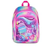 SJ GANG STYLE JAM GANG Zaino Scuola Advanced SOFT POUCH GIRL, Multicolore, 29L, Doppio Scomparto, Applicazione zainetto 3D su tasca frontale, Tasca laterale portaborraccia, Scuola elementare, Bambina
