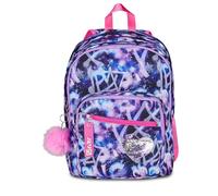 SJ GANG STYLE JAM GANG Zaino Scuola Doppio Scomparto, Sj Ever Multiviolet, Viola, 31 L, Con Tasca Porta Borraccia e Charm Staccabile, Elementari, Bambina