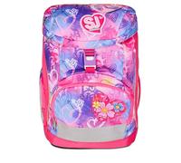 SJ GANG STYLE JAM GANG Zaino Scuola Ergonomico Updown Soft, Fucsia, Schienale e Spallacci Regolabili, Organizzazione Interna, Multi Tasche, Tasca Borraccia, 24 Lt, Zaino Scuola Elementare, Bambina