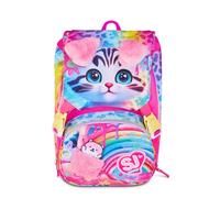 SJ GANG STYLE JAM GANG Zaino Scuola Estensibile Big, Fucsia, Zaino con Divisorio Interno, Tasca Superiore con Orecchie in Peluche, Tasca per Borraccia, 24 L, Zaino Scuola Elementare, Bambina