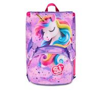 SJ GANG STYLE JAM GANG Zaino Scuola Estensibile Big, Viola, Zaino con Divisorio Interno, Tasca Superiore con Ali a Scomparsa, Tasca per Borraccia, 24 L, Zaino Scuola Elementare, Bambina